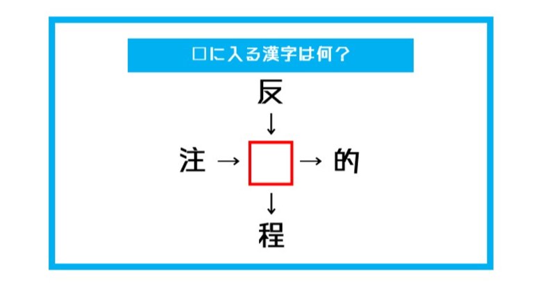 【漢字穴埋めクイズ】□に入る漢字は何？（第488問）