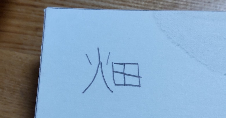 『きれい』という漢字をかけるようになったという息子…どう見ても「畑」という文字で…？