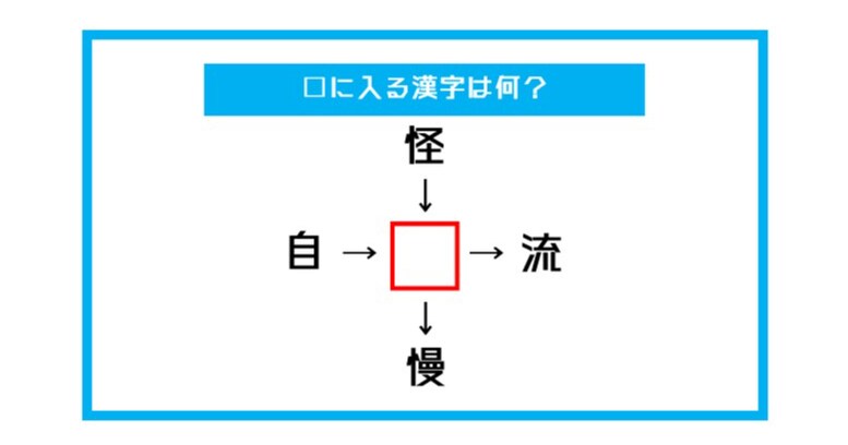 【漢字穴埋めクイズ】□に入る漢字は何？（第510問）