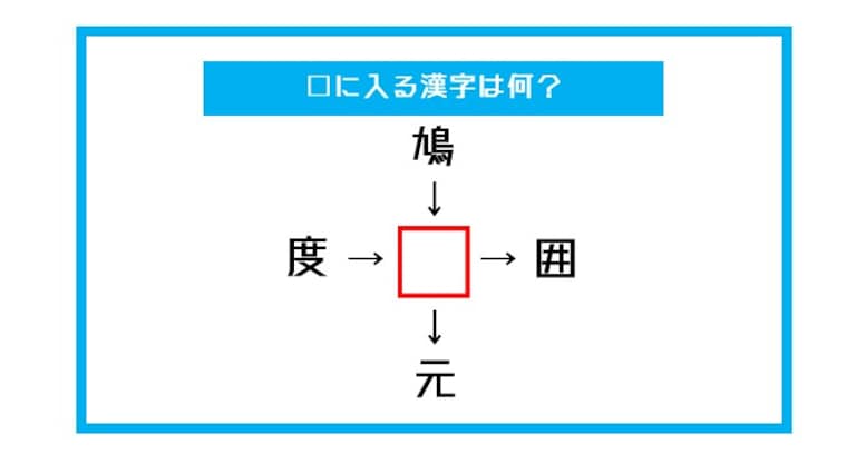 【漢字穴埋めクイズ】□に入る漢字は何？（第546問）
