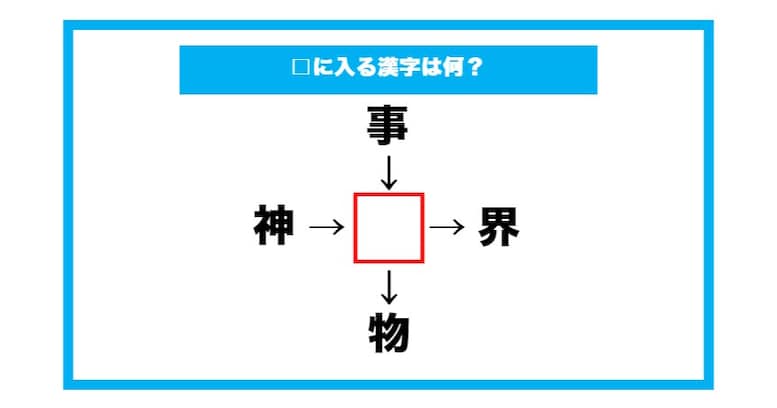 【漢字穴埋めクイズ】□に入る漢字は何？（第627問）