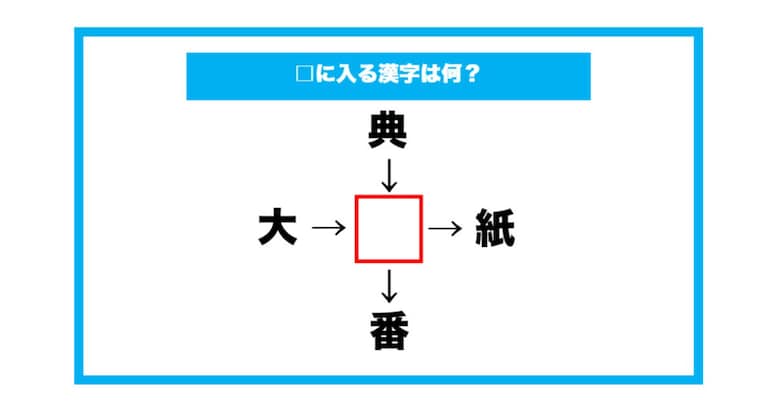 【漢字穴埋めクイズ】□に入る漢字は何？（第703問）