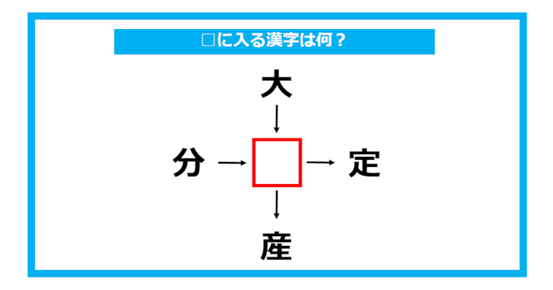 【漢字穴埋めクイズ】□に入る漢字は何？（第763問）