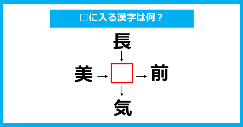 【漢字穴埋めクイズ】□に入る漢字は何？（第800問）