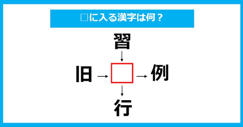 【漢字穴埋めクイズ】□に入る漢字は何？（第818問）