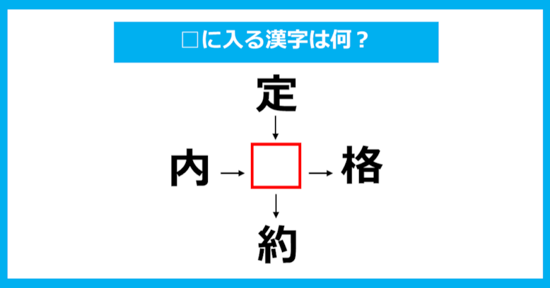 【漢字穴埋めクイズ】□に入る漢字は何？（第822問）