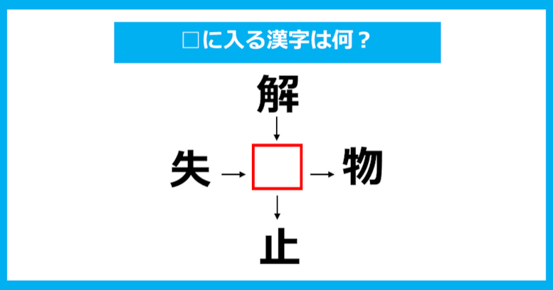 【漢字穴埋めクイズ】□に入る漢字は何？（第827問）