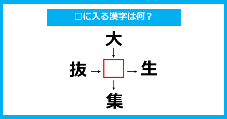 【漢字穴埋めクイズ】□に入る漢字は何？（第829問）