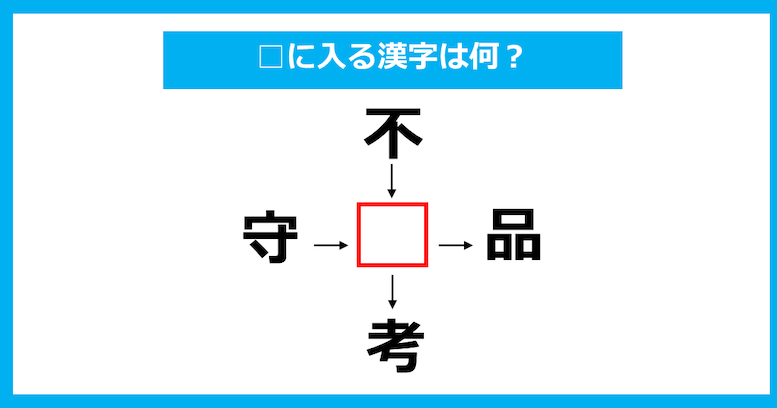 【漢字穴埋めクイズ】□に入る漢字は何？（第881問）