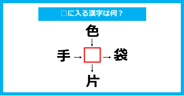 【漢字穴埋めクイズ】□に入る漢字は何？（第933問）