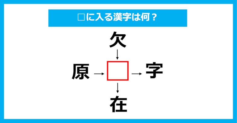 【漢字穴埋めクイズ】□に入る漢字は何？（第953問）