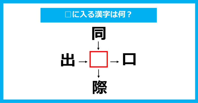 【漢字穴埋めクイズ】□に入る漢字は何？（第965問）