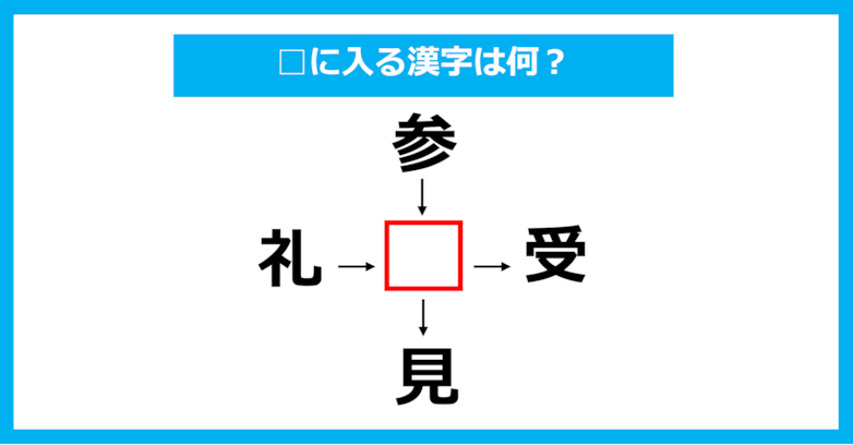 【漢字穴埋めクイズ】□に入る漢字は何？（第969問）