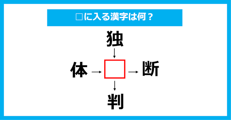 【漢字穴埋めクイズ】□に入る漢字は何？（第985問）
