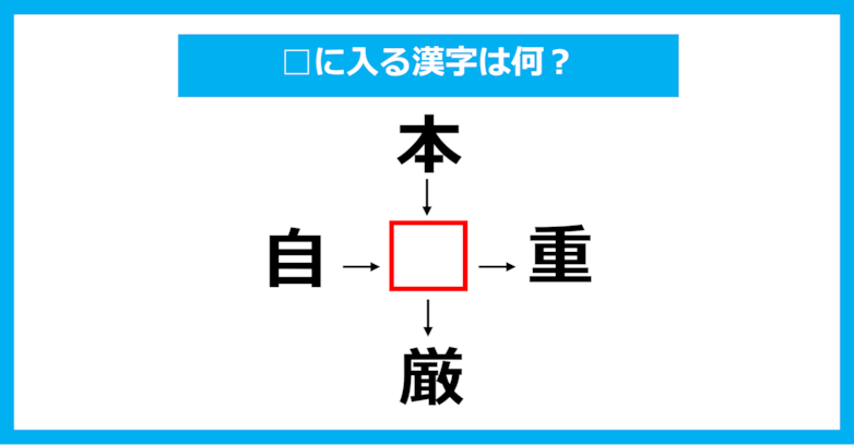 【漢字穴埋めクイズ】□に入る漢字は何？（第972問）