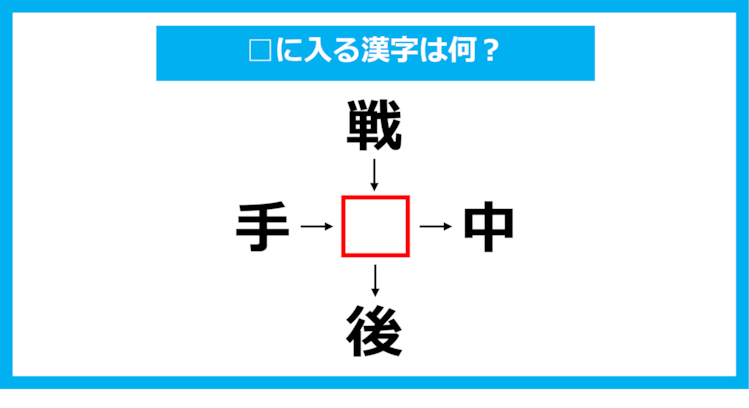 【漢字穴埋めクイズ】□に入る漢字は何？（第1018問）