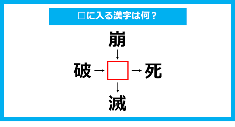 【漢字穴埋めクイズ】□に入る漢字は何？（第1097問）