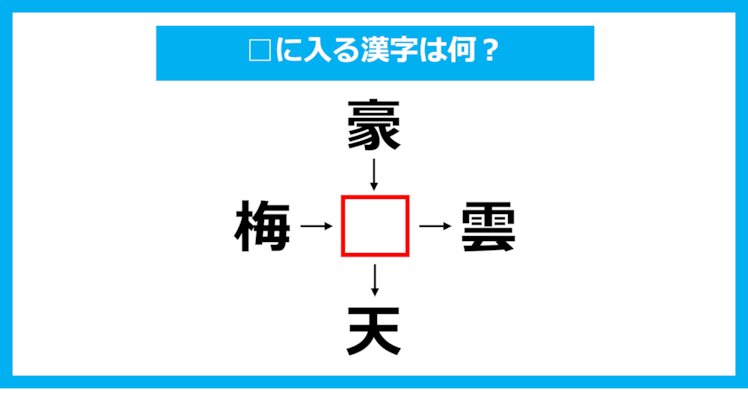 【漢字穴埋めクイズ】□に入る漢字は何？（第1124問）