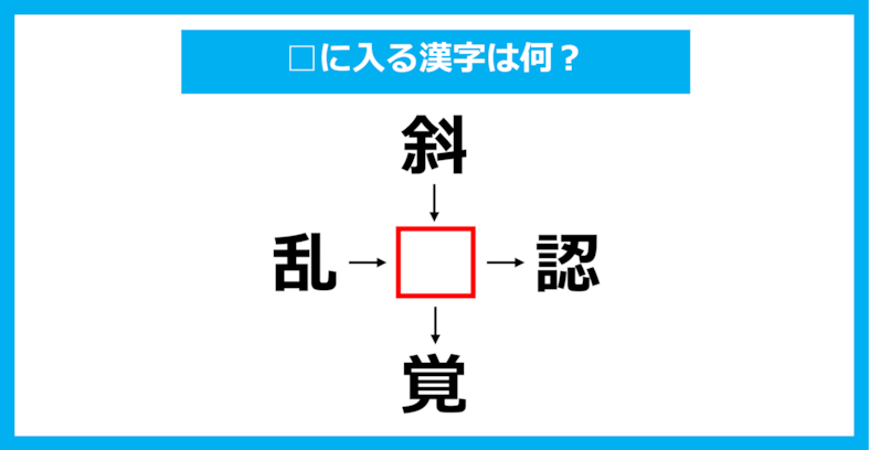 【漢字穴埋めクイズ】□に入る漢字は何？（第1302問）