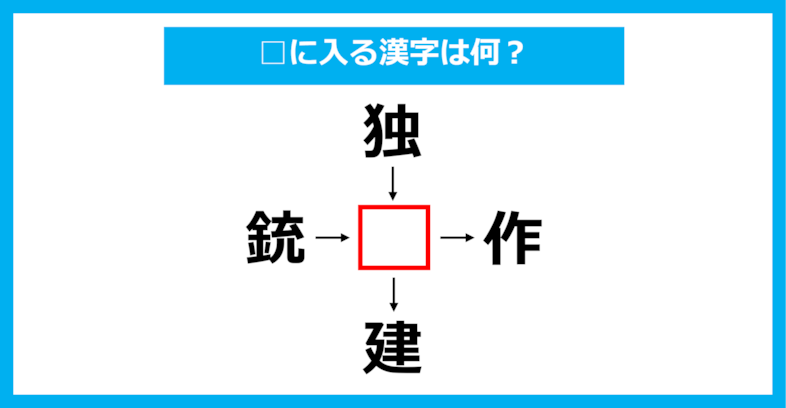 【漢字穴埋めクイズ】□に入る漢字は何？（第1303問）