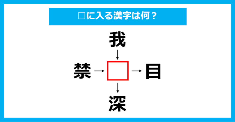 【漢字穴埋めクイズ】□に入る漢字は何？（第1325問）