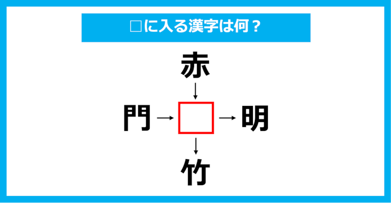 【漢字穴埋めクイズ】□に入る漢字は何？（第1346問）