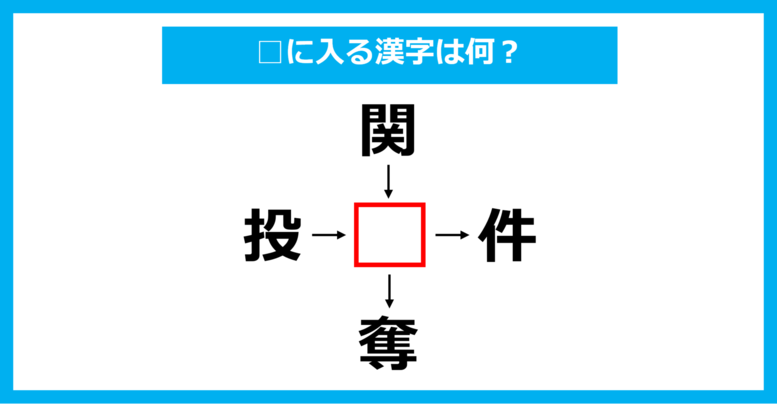 【漢字穴埋めクイズ】□に入る漢字は何？（第1354問）