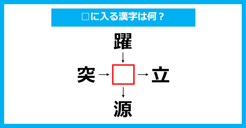 【漢字穴埋めクイズ】□に入る漢字は何？（第1391問）