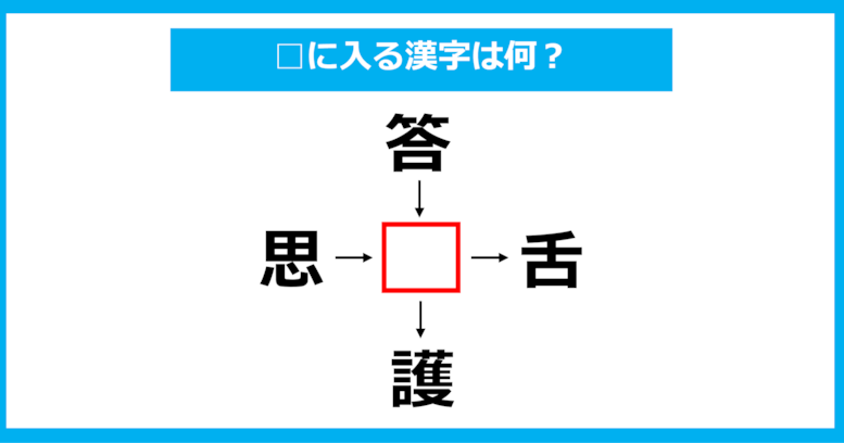 【漢字穴埋めクイズ】□に入る漢字は何？（第1507問）