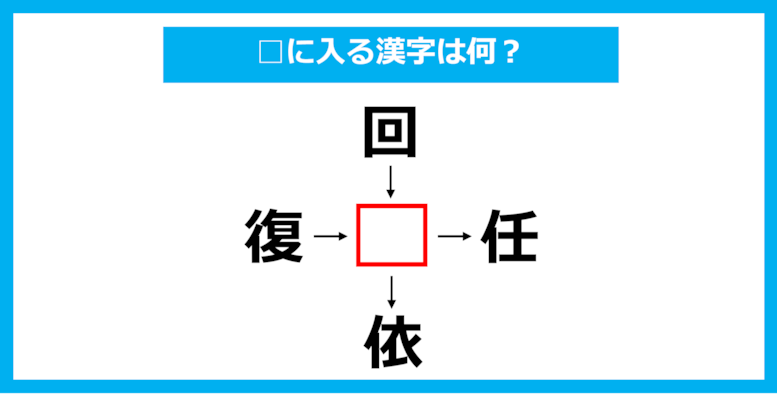 【漢字穴埋めクイズ】□に入る漢字は何？（第1561問）