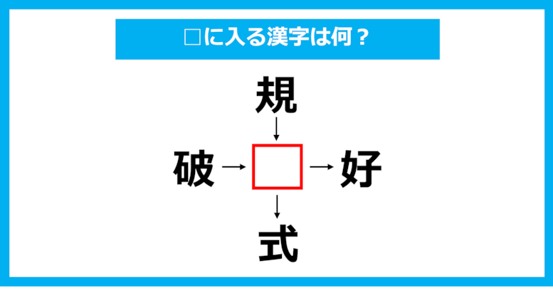 【漢字穴埋めクイズ】□に入る漢字は何？（第1570問）