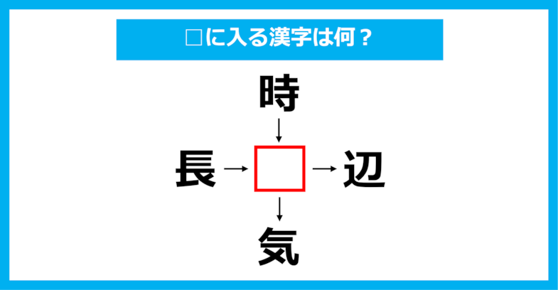 【漢字穴埋めクイズ】□に入る漢字は何？（第1596問）