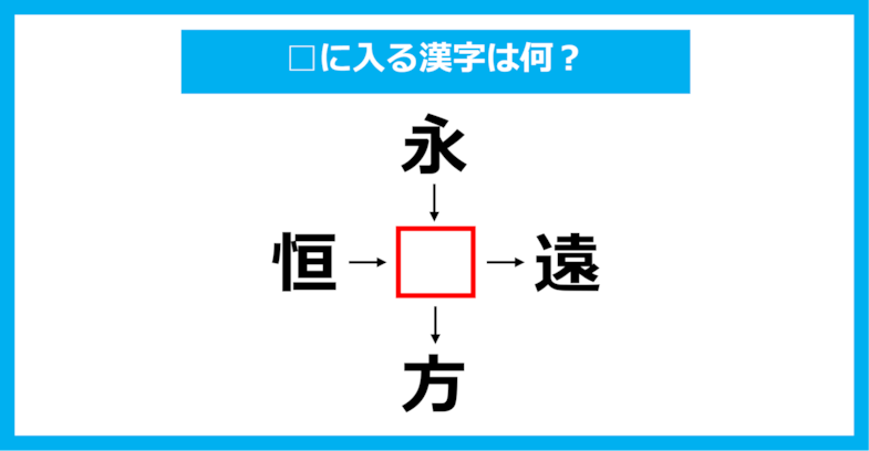 【漢字穴埋めクイズ】□に入る漢字は何？（第1611問）