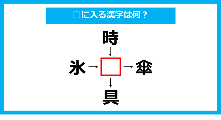 【漢字穴埋めクイズ】□に入る漢字は何？（第1616問）