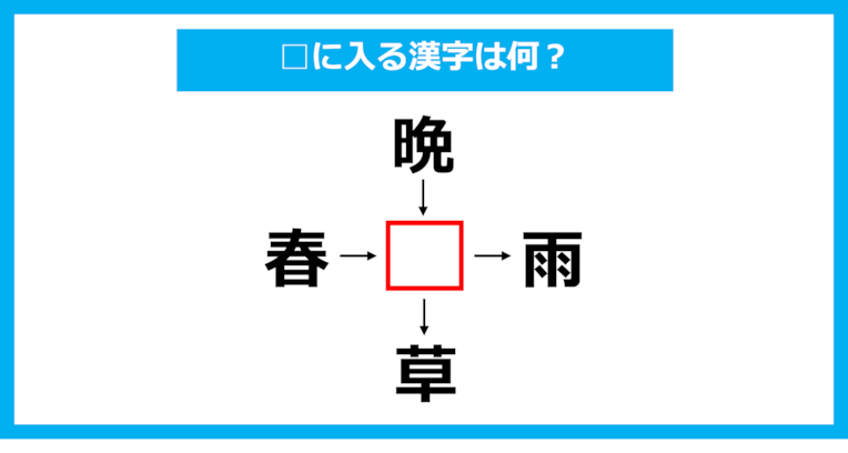 【漢字穴埋めクイズ】□に入る漢字は何？（第1617問）
