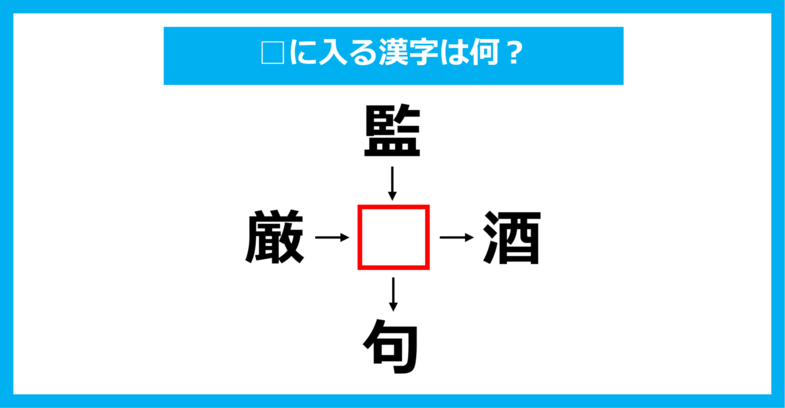 【漢字穴埋めクイズ】□に入る漢字は何？（第1630問）