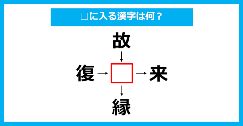 【漢字穴埋めクイズ】□に入る漢字は何？（第1670問）