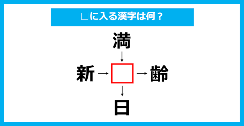 【漢字穴埋めクイズ】□に入る漢字は何？（第1722問）