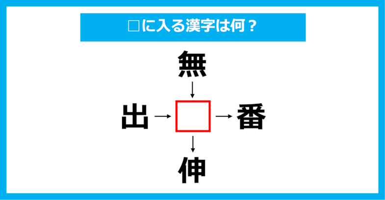 【漢字穴埋めクイズ】□に入る漢字は何？（第1732問）