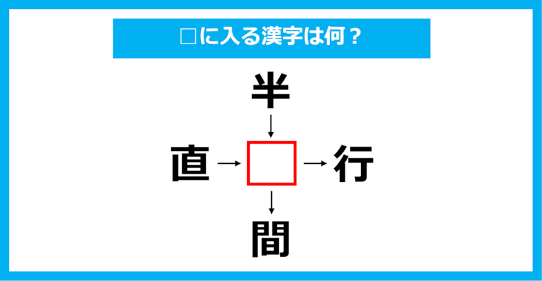 【漢字穴埋めクイズ】□に入る漢字は何？（第1734問）