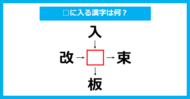 【漢字穴埋めクイズ】□に入る漢字は何？（第1736問）