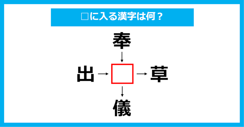 【漢字穴埋めクイズ】□に入る漢字は何？（第1787問）