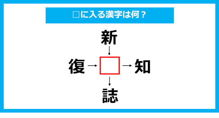 【漢字穴埋めクイズ】□に入る漢字は何？（第1805問）