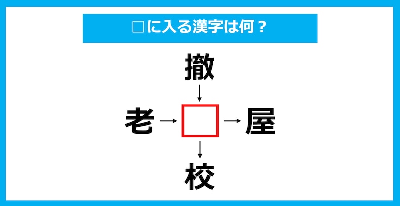 【漢字穴埋めクイズ】□に入る漢字は何？（第1818問）
