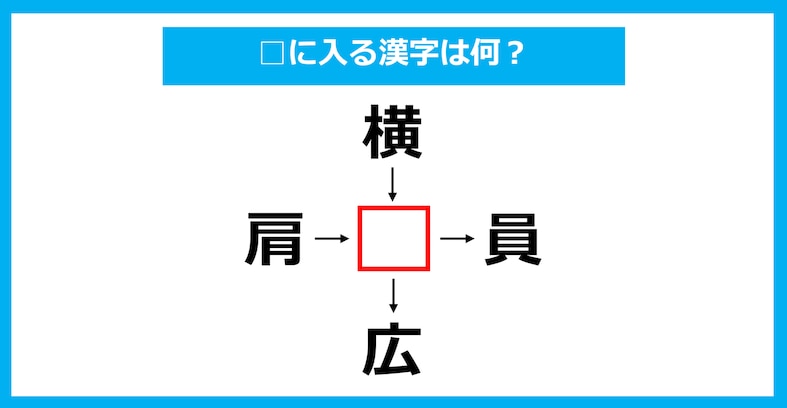 【漢字穴埋めクイズ】□に入る漢字は何？（第1820問）