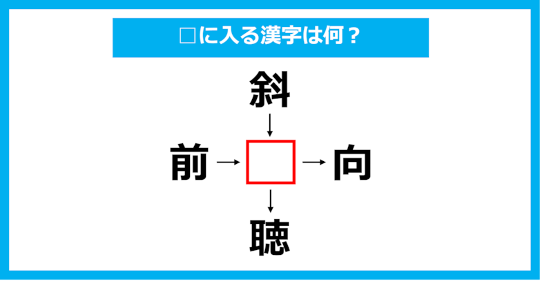 【漢字穴埋めクイズ】□に入る漢字は何？（第1831問）