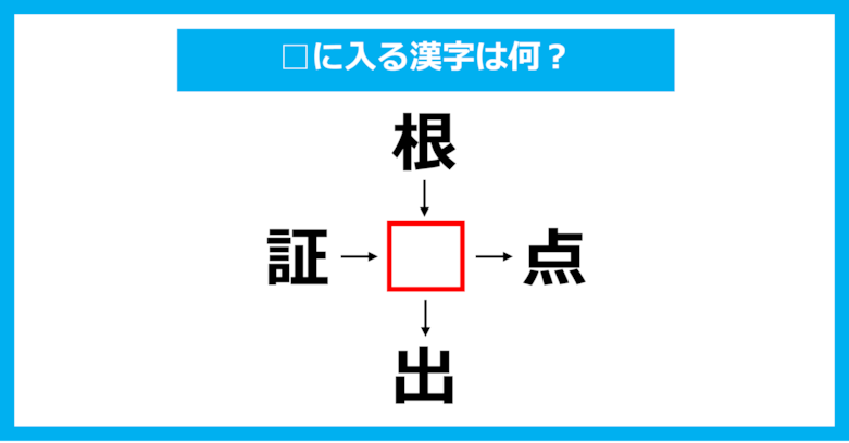 【漢字穴埋めクイズ】□に入る漢字は何？（第1843問）