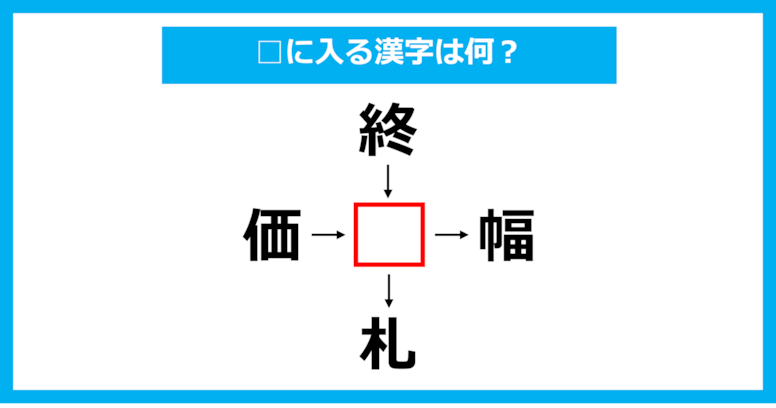 【漢字穴埋めクイズ】□に入る漢字は何？（第1853問）