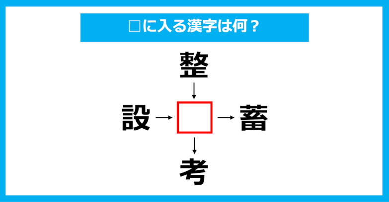 【漢字穴埋めクイズ】□に入る漢字は何？（第1899問）