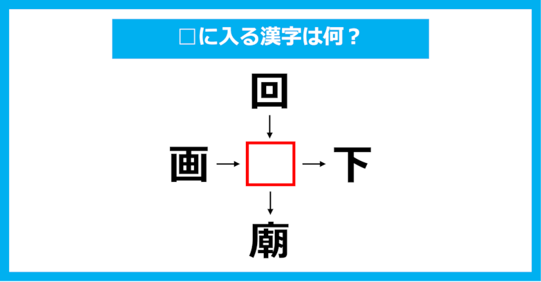 【漢字穴埋めクイズ】□に入る漢字は何？（第2033問）